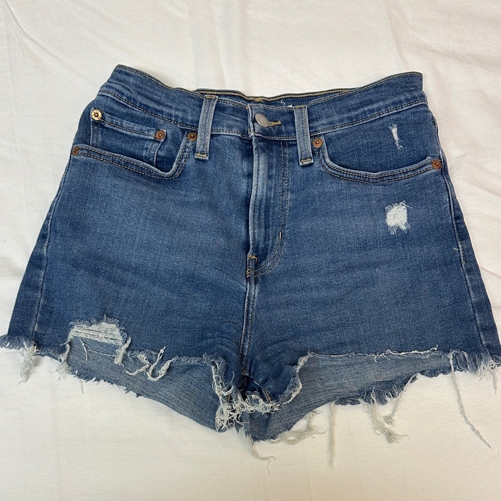 Levi’s Distressed High Rise Shorts